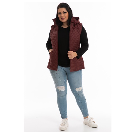 Büyük Beden Kapşonlu Kapitone Yelek