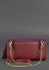 Women&#39;s leather bag Alice burgundy Velor Krast