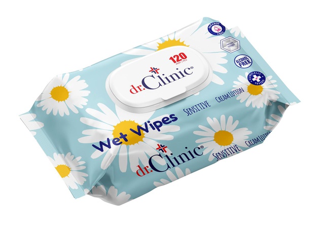 Влажные Салфетки с Крем-лосьоном для Чувствительной Кожи