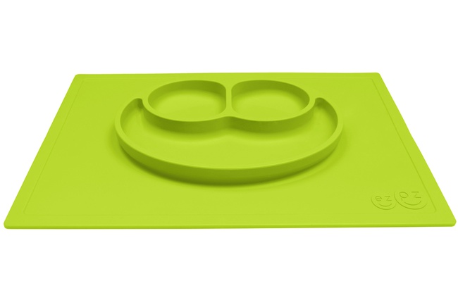 Силиконовая тарелка ezpz Happy Mat Green
