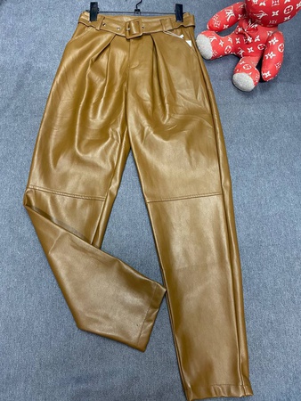 Брюки - из кожи