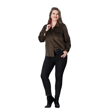 Бархатная рубашка большого размера