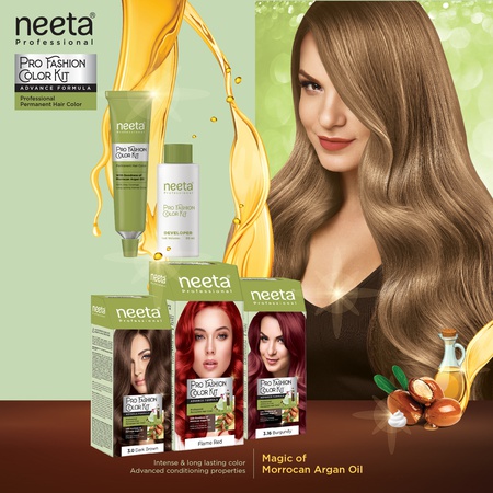 Neeta Fashion Color Kit Permanent Hair Color Natural Black 1.0