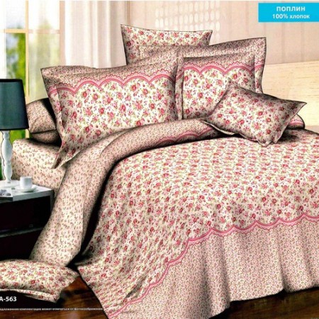 ПОСТЕЛЬНОЕ БЕЛЬЕ ИЗ ПОПЛИНА РЮША-034