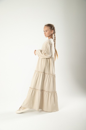 8. Летнее платье для девочек и подростков из льна (8-Kids-teens party dress)