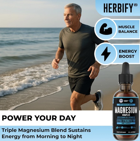 Капли с магниевым комплексом — глицинат магния, жидкий цитрат, L-треонат, комплекс с витамином D, витамином B6, витамином C — калиевая добавка для поддержки мышц, настроения, сердца и нервов — сделано в США — 4 унции