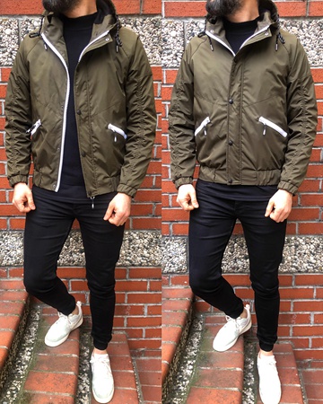 iga модный мужской плащ с капюшоном сезонные пальто