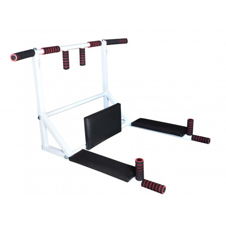 Турник Брусья Пресс MDL настенный 3 в 1 разборный узкий хват белый