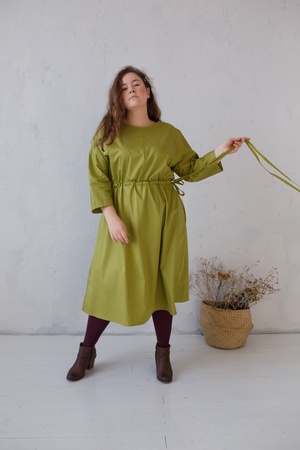 Платье на кулиске Зелёное Яблоко