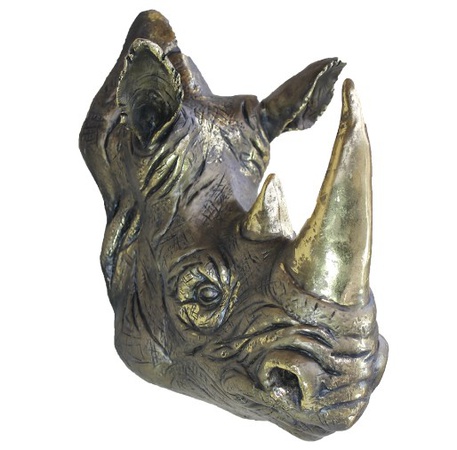 Gergedan başı bronz