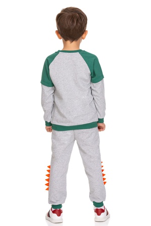 Костюм для мальчиков с вышивкой динозавров 2/9 лет, серия из 4 предметов