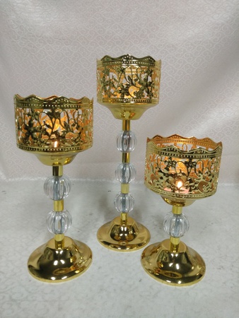 Üçlü şamdan seti