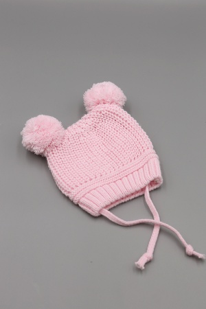 ТРИКОТАЖ САЛОНИКИ ТРИКОТАЖ ИЗ ПРЯЖИ С ДВОЙНЫМИ ПОМПОНАМИ BABY Bean