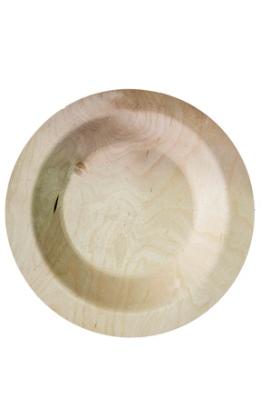 Тарелка круглая 230 мм одноразовая деревянная