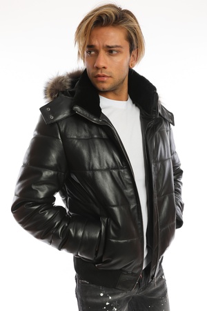 Leather jacket for men - Regular Fit