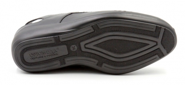 Летние туфли увеличенной полноты с лазерным рисунком арт.8153 КП/р черный