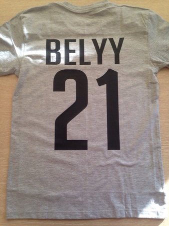 Мужская именная футболка с номером