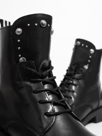 Стильные Женские кожаные ботинки / полуботинки на шнуровке MADE IN EUROPE