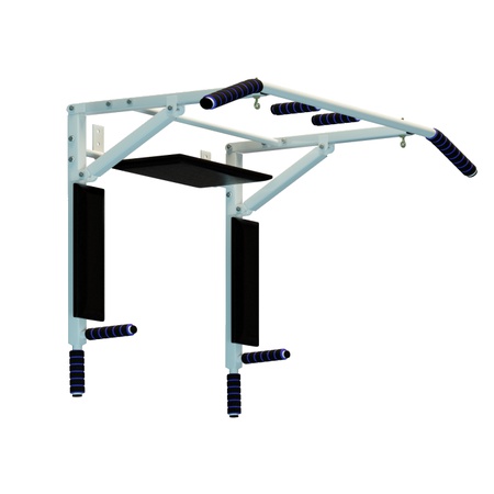 Турник брусья пресс 3 в 1 Spektr Sport Workout настенный разборный складной белый