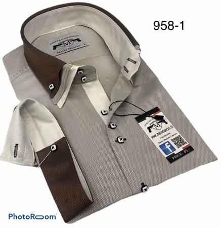 Slim Fit с коротким рукавом европейские мужские рубашки