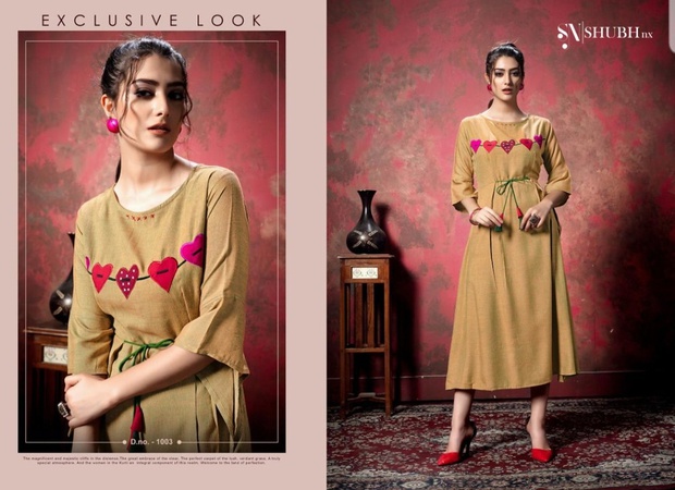 Ladies Kurtis - Cotton Silk with Machine Embroidery