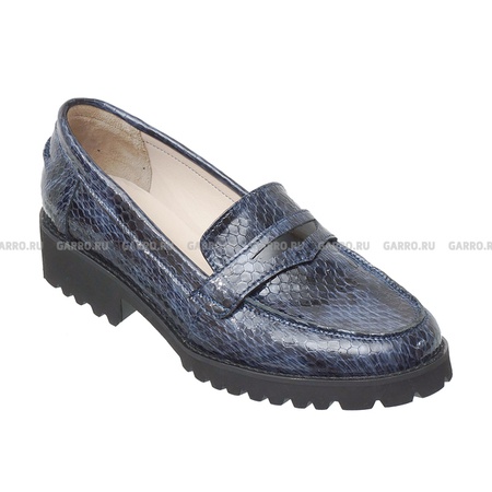 Туфли 7764 синий, натуральная кожа