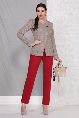 Костюм 1927 бордо+клетка