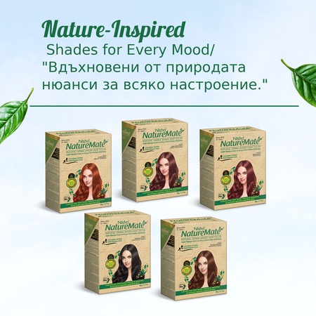 Nisha Naturemate Natural Henna Based Hair Color 90g - Original Black | Ammonia-Free, PPD & Resorcinol Free | 100% Grey Coverage Hair Colour