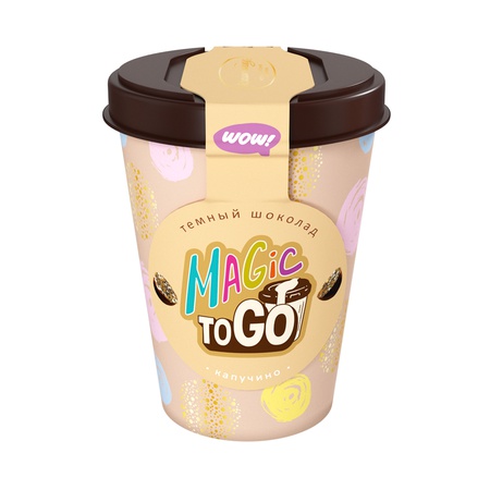 Dark chocolate "Sorcerer" "Magic to go" with cereal crumbs, cappuccino flavor, 60g