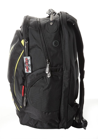 Turuncu süslemeli sırt çantası A15-28 Siyah