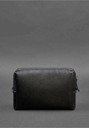 Кожаная косметичка-несессер 3.0 Черная Краст
