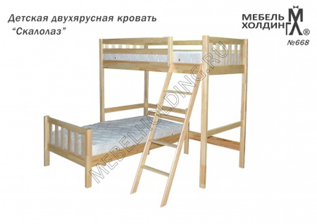 Детская двухъярусная кровать Скалолаз