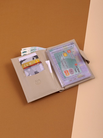 Портмоне для автодокументов на кнопке 3 в 1 АЛ-201