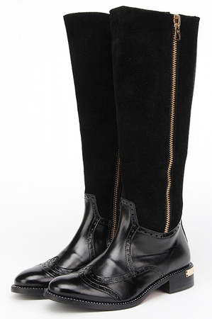 黑色绒面革和皮靴（Eurozyme）S105