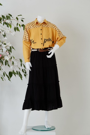 Yarasa Kol Kız Çocuk Gömlek / Uzun Etek