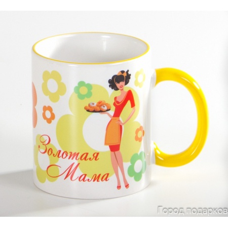 КРУЖКА ПОДАРОЧНАЯ ЗОЛОТАЯ МАМА