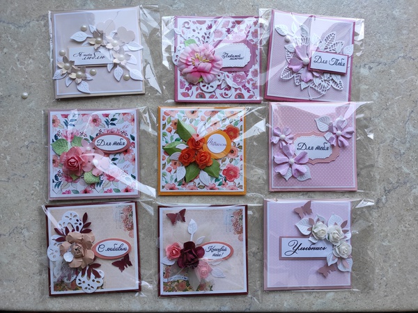 Открытки ручной работы 10*10