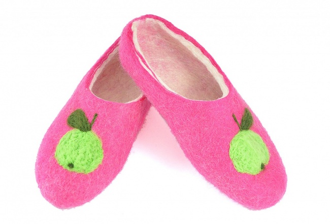 Войлочные тапочки «Зеленое Яблоко»