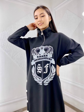 Качественная двойка платья с вырезом и штанами