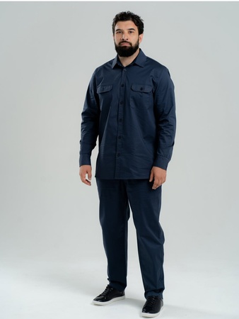 Рубашка-2448 D.Blue