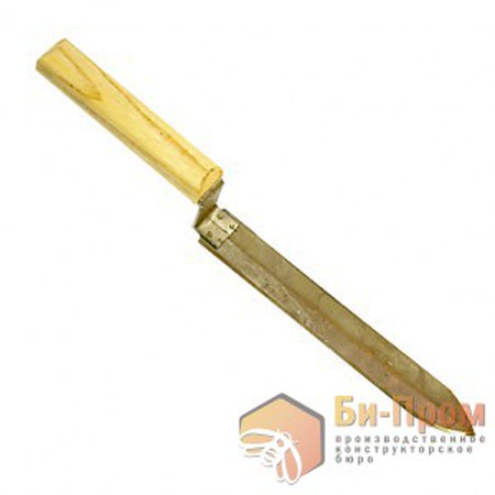 Imkermesser eckig 200 mm, Edelstahl von der. Griff.