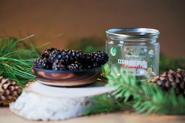 Вяленая сосновая шишка в сосновом сиропе / ДАРЫ-ЮГРЫ-ХМАО / 60 гр