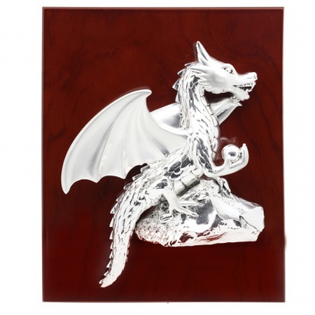 Gümüş kaplamalı &#39;Dragon&#39; panel (mat)