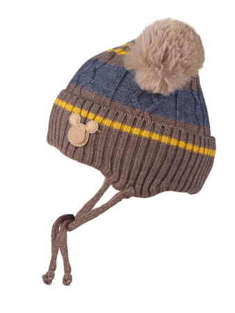 Yeni doğanlar için bağcıklı örme şapka