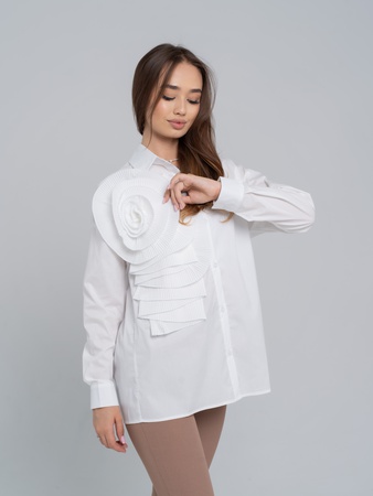 Рубашка женская с розой