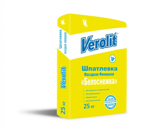 Шпатлевка Фасадная Финишная “Verolit БЕЛОСНЕЖКА” - 25 кг