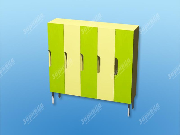 Шкаф детский 5-ти секционный цветной