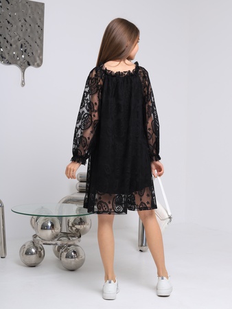 Платье крестьянка гипюровое подростковое нарядное/2420