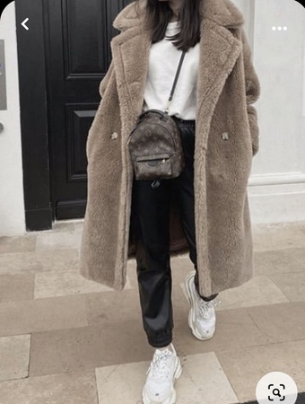 Пальто-шубка Тедди зимняя на подкладке с синтепоном