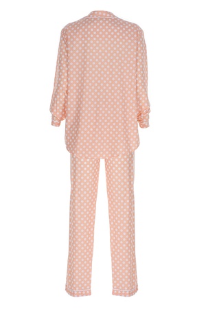 TENCEL - BİYELİ BAYAN PİJAMA TAKIM -SOMON